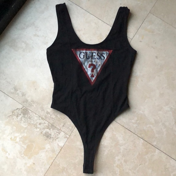 Urban Outfitters Tops - NWOT Guess Triangle Logo Onesie Bodysuit